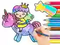 Coloring Book: Unicorn Princess — free online game