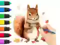 Coloring Book: Autumn Squirrel — free online game