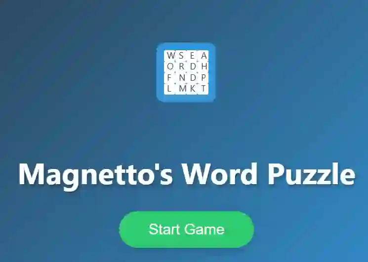 Trò chơi Magnetto's Word Puzzle trực tuyến