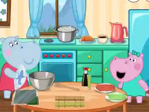 Hippo Japanese Cooking Party — free online game