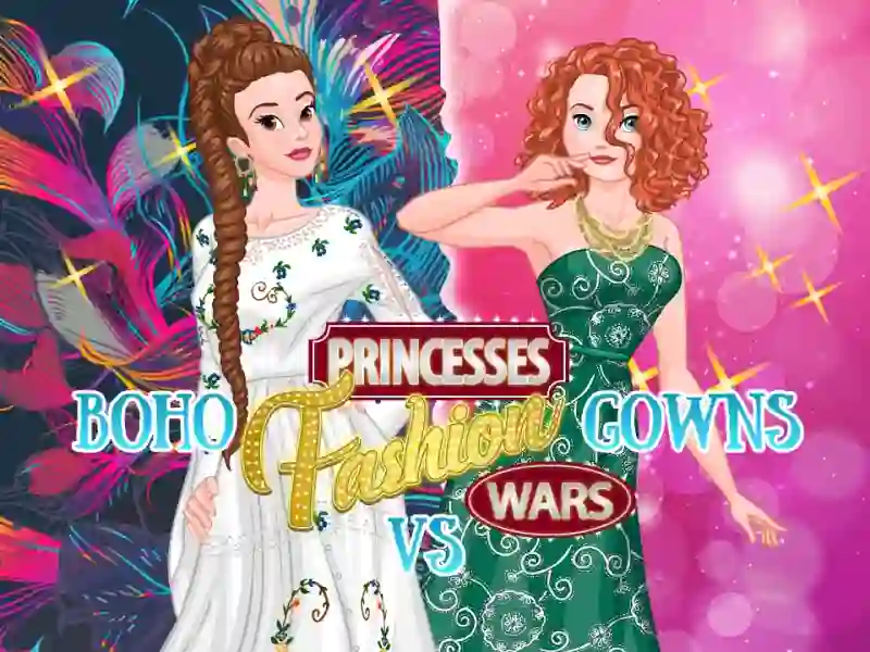 Princesses: Boho Vs Dress Fashion Wars — free online game