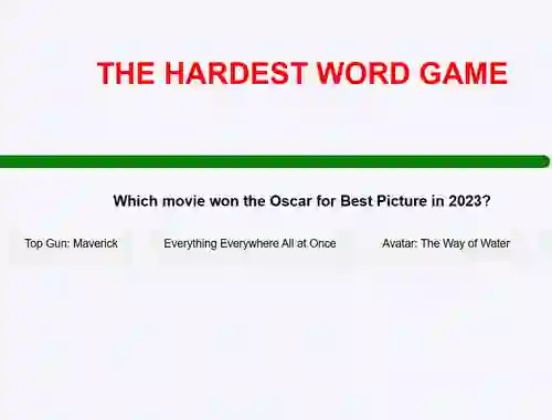 The Hardest Word Game — free online game
