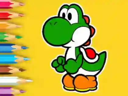 Coloring Book: Yoshi Fishing Day — free online game