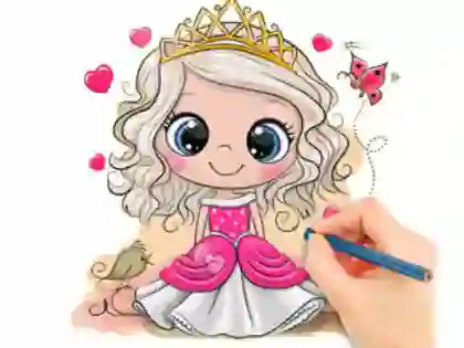 Coloring Book: Chibi Doll Princess — free online game