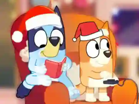 Permainan Jigsaw Puzzle: Bluey Christmas Party talian