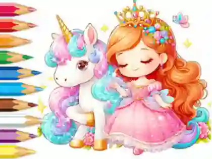 Игра Coloring Book: Unicorn Secret Whisper онлайн