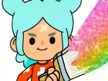 Cluiche Coloring Book: Toca Boca Rita ar líne