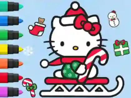 Coloring Book: Hello Kitty Christmas — free online game
