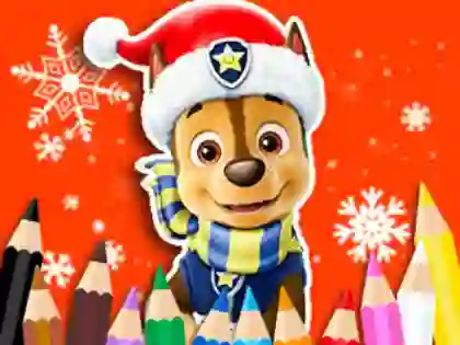 Coloring Book: PAW Patrol Christmas — free online game