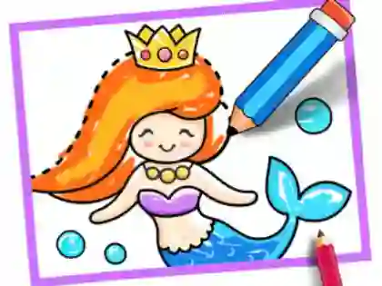 Toddler Drawing: Mermaid — free online game