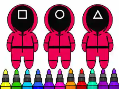 Coloring Book: Squid Game Mask — free online game