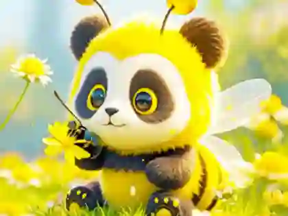 Jigsaw Puzzle: Panda Bee — free online game
