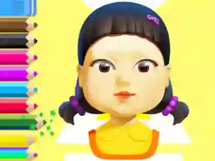 Coloring Book: Squid Game Doll — free online game