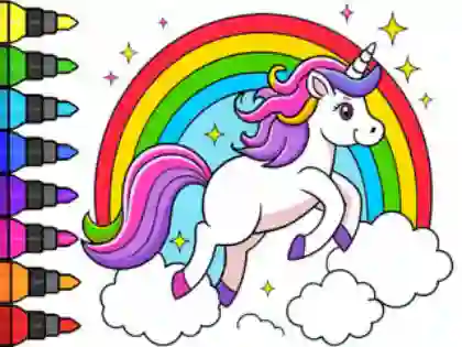 Coloring Book: Magical Unicorn — free online game