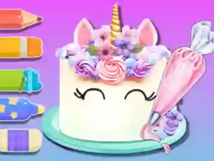 Coloring Book: Unicorn Cake — free online game