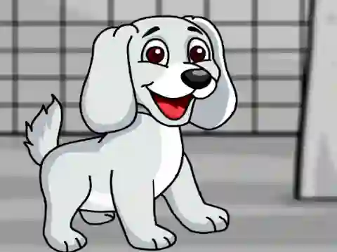 Rescue the White Puppy from Cage — free online game