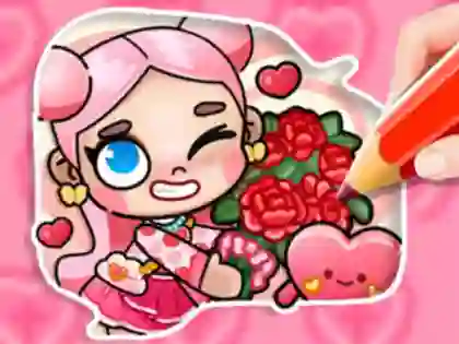 Coloring Book: Avatar Valentine's — free online game