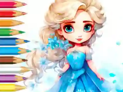 Trò chơi Coloring Book: Frozen Princess trực tuyến