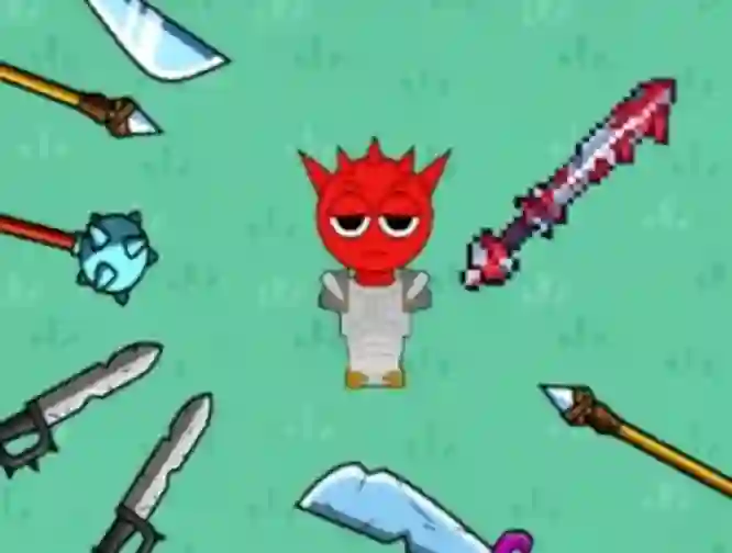 Red Sprunki With A Sword — free online game