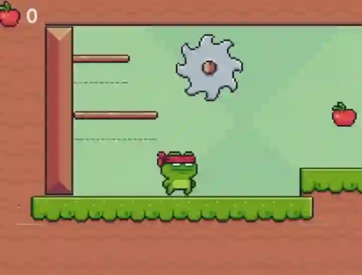 Green Ninja Collects Apples — free online game