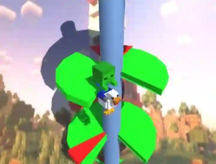 Chicken Jockey Helix Jump — free online game