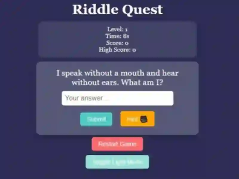 Riddle Quest Brain Teaser — free online game