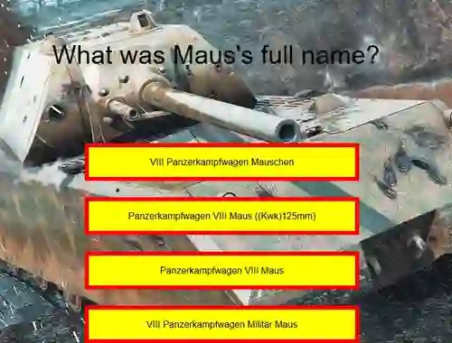 Tank Quiz: Maus — free online game