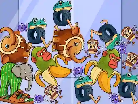 Trò chơi Italian Brainrot: Animals Merge Puzzle trực tuyến