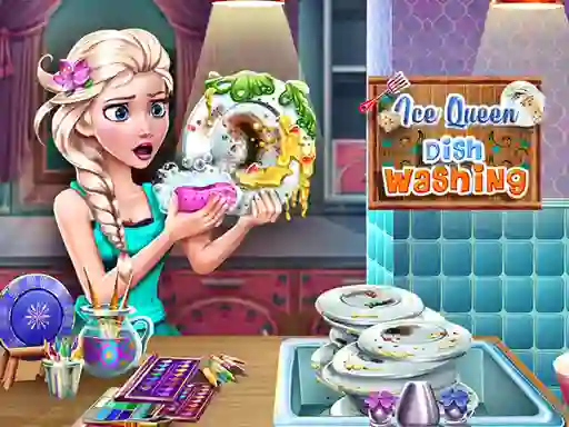 Ice Queen Dish Washing — free online game