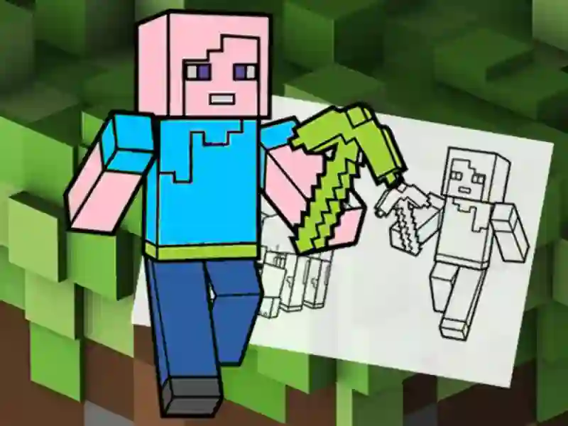 Minecraft Fun Coloring Book — free online game