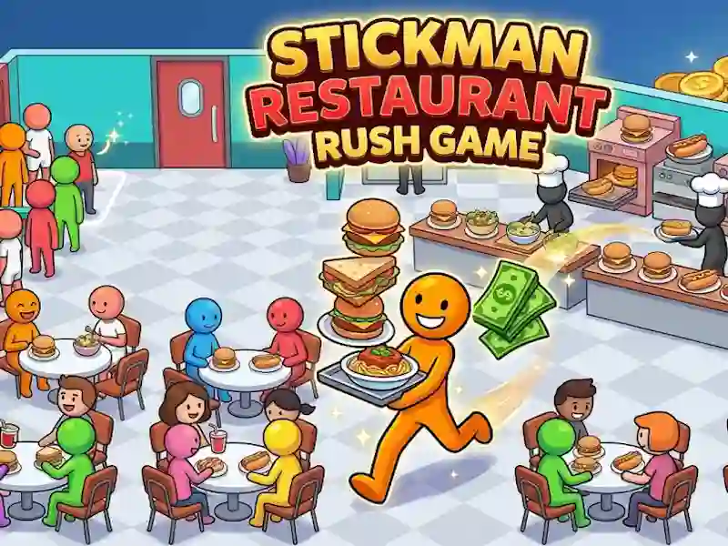 Spel Stickman Restaurant Rush Game aanlyn