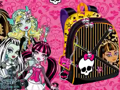 Monster High Backpack Design — free online game