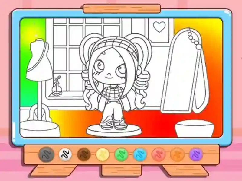 Coloring Book: Avatar Girl Dress Up Shopping — libreng online na laro