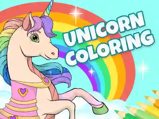Unicorn Dress Up Coloring Book — free online game