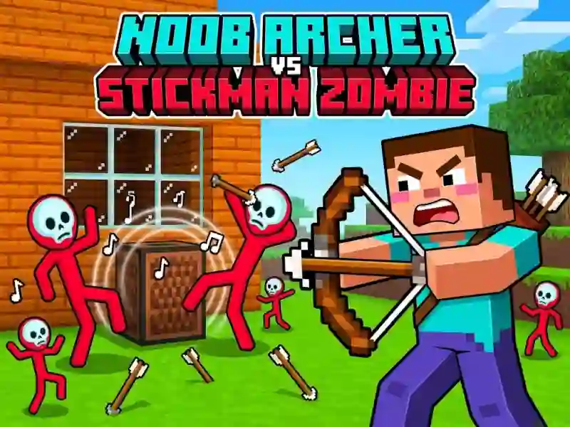 Noob Archer vs Stickman Zombie — मुफ्त ऑनलाइन गेम