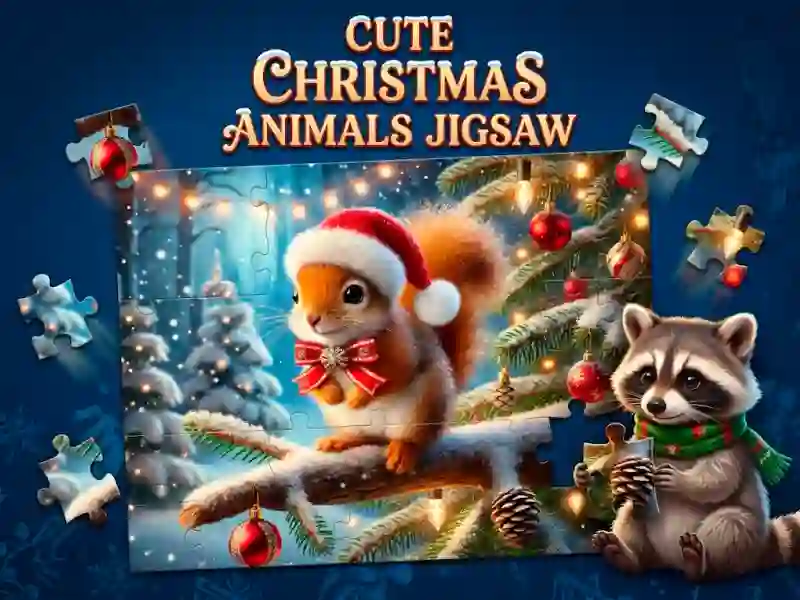 Cute Christmas Animals Jigsaw — безкоштовна онлайн гра