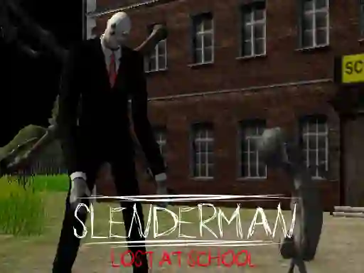 Slenderman Lost at School — free online game