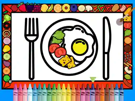 Color and Decorate Dinner Plate — free online game