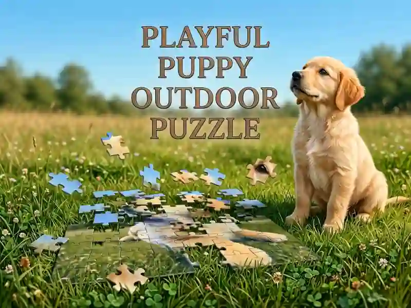 Playful Puppy Outdoor Puzzle — free online game