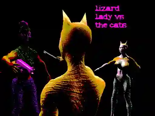 Lizard Lady Vs The Cats — free online game