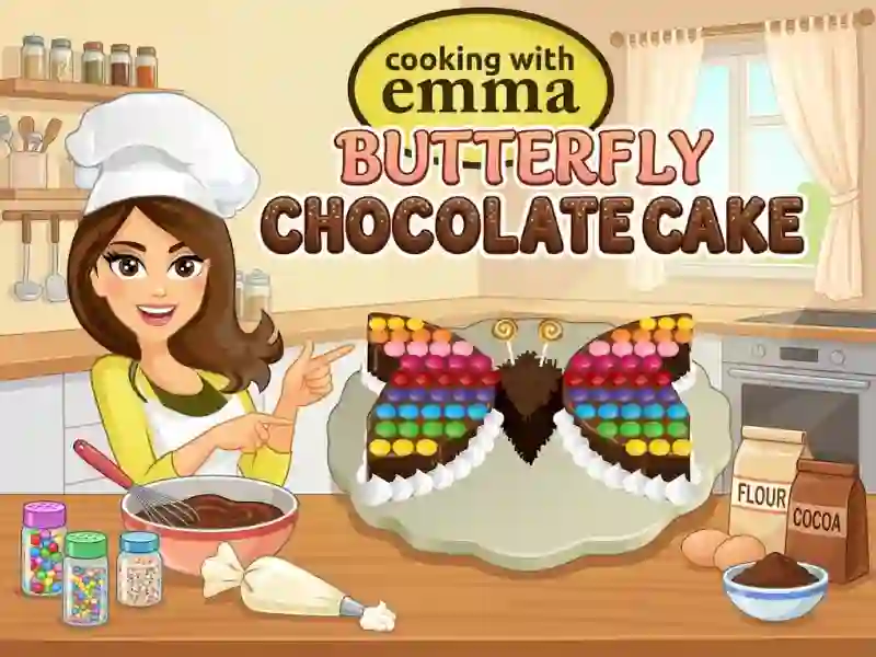 Cooking with Emma Butterfly Chocolate Cake — nemokamas žaidimas internete