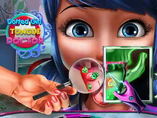 Dotted Girl Tongue Doctor — free online game