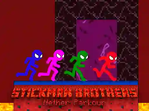 Stickman Brothers Nether Parkour — free online game