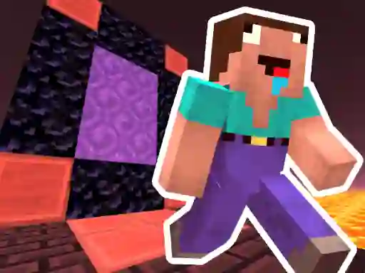 Noob Steve Nether — free online game