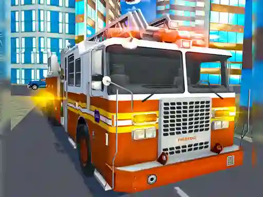 Fire City Truck Rescue Driving Simulator — free online game