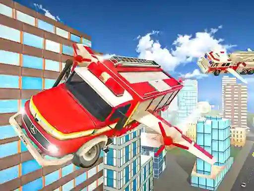 Flying Fire Truck Driving Sim — free online game