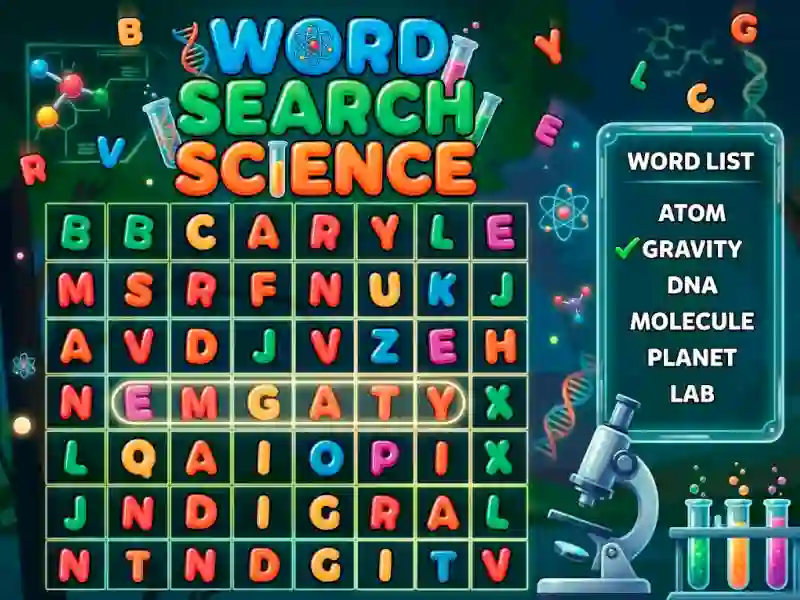 Trò chơi Word seach Science trực tuyến