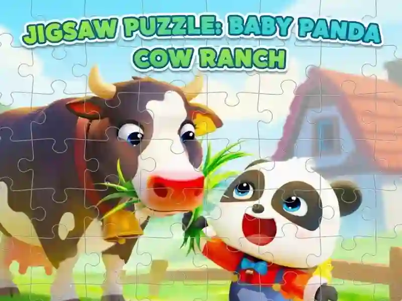Jigsaw Puzzle: Baby Panda Cow Ranch – tasuta veebimäng