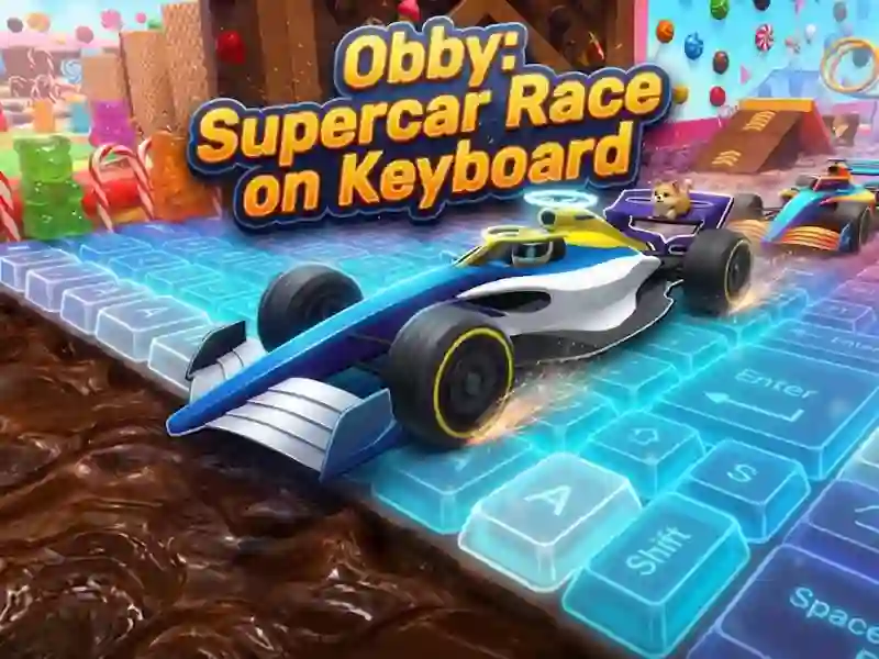 Obby: Supercar Race on Keyboard — jogo online grátis