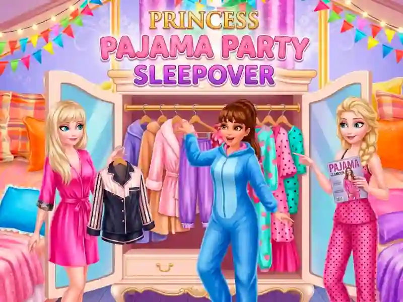 Cluiche Princess Pajama Party Sleepover ar líne